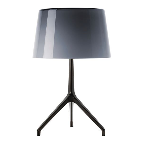 Lumiere Xxl Bordslampa Gr&aring; Kromf&auml;rgad Svart