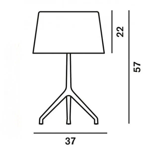 Lumiere Xxl Bordlampe Grå Sortforkromet