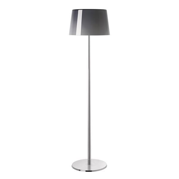 Lumiere Xxl Golvlampa Aluminium & Gr&aring; med Dimmer