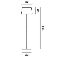 Lumiere XXL Stehlampe, Chrom & Grau , mit Dimmer