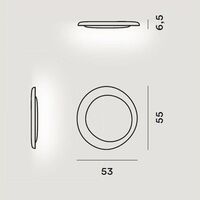 Bahia Ceiling lamp/Wall Lamp Mini Led w. Dimmer White