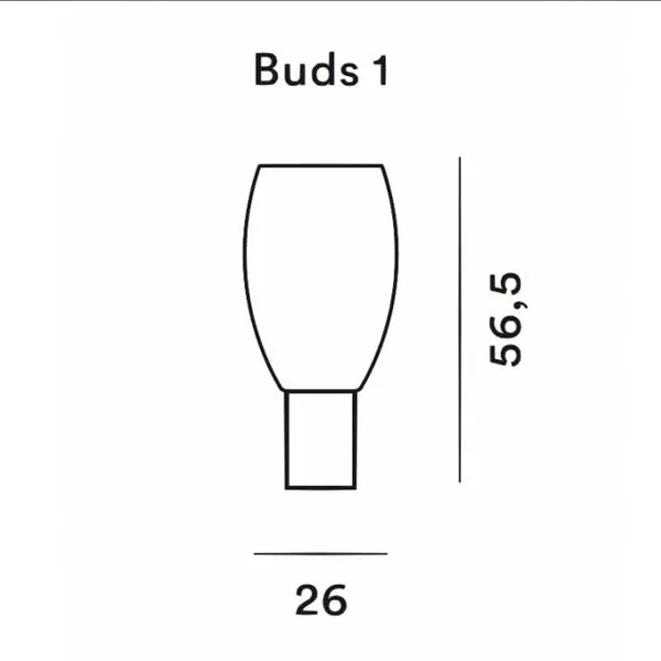 Buds 1 Tafellamp Wit