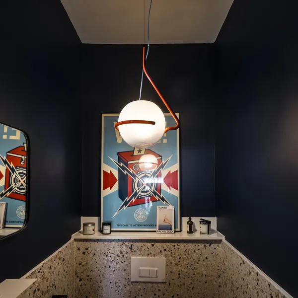 Tonda Hanglamp Groot Oranje/ Wit
