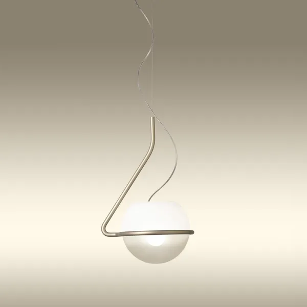 Tonda Pendant Small Titanium/ White