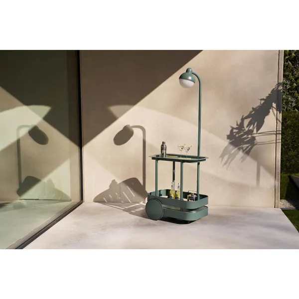 Jolly Trolley Rolling Table With Lamp Anthracite