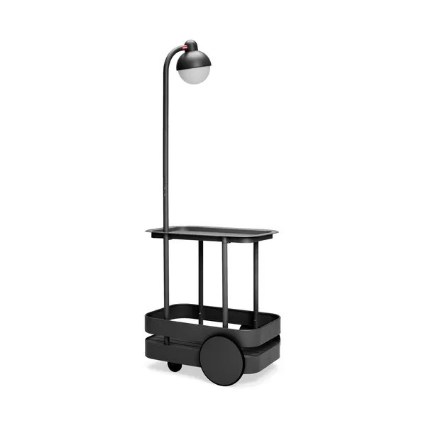 Jolly Trolley Rolling Table With Lamp Anthracite