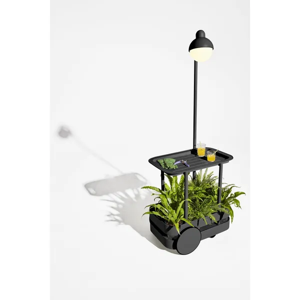 Jolly Trolley Rolling Table With Lamp Anthracite