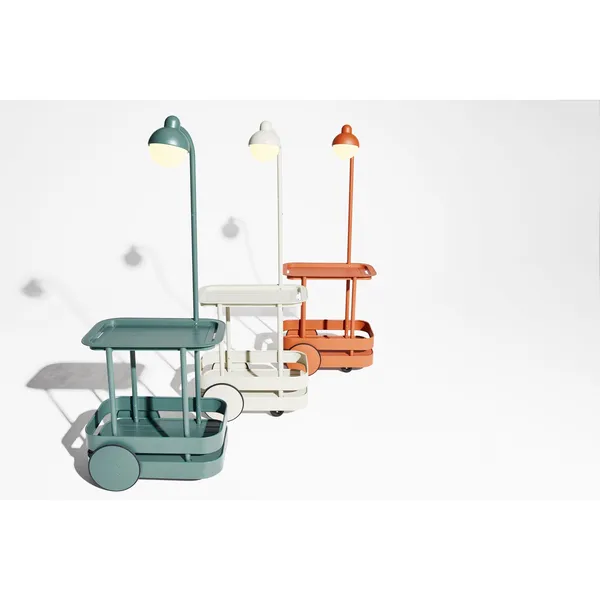 Jolly Trolley Rolling Table With Lamp Anthracite