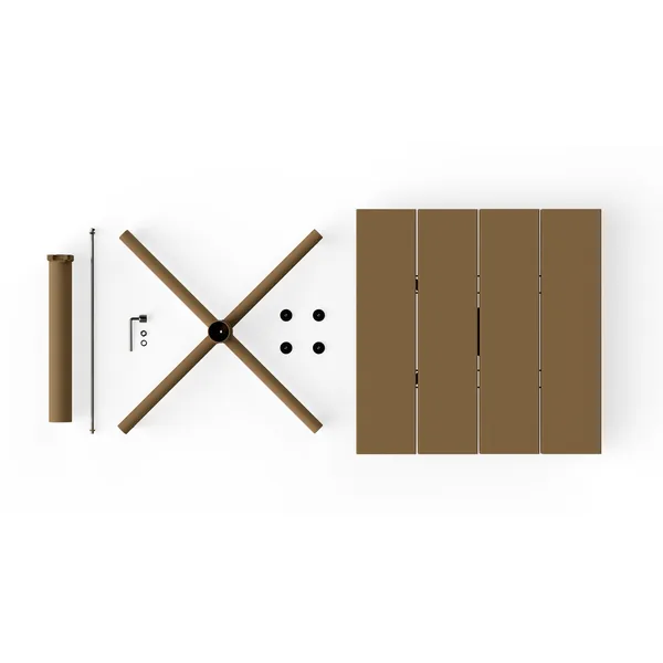 Fred's Square Bistreau Cafe Table Mochaccinoo