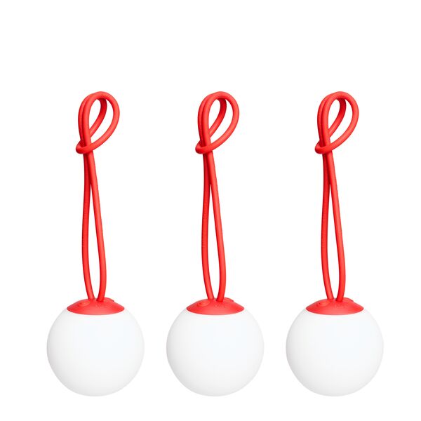 Bolleke Mini Lámpara Portátil, Juego de 3 , Rojo