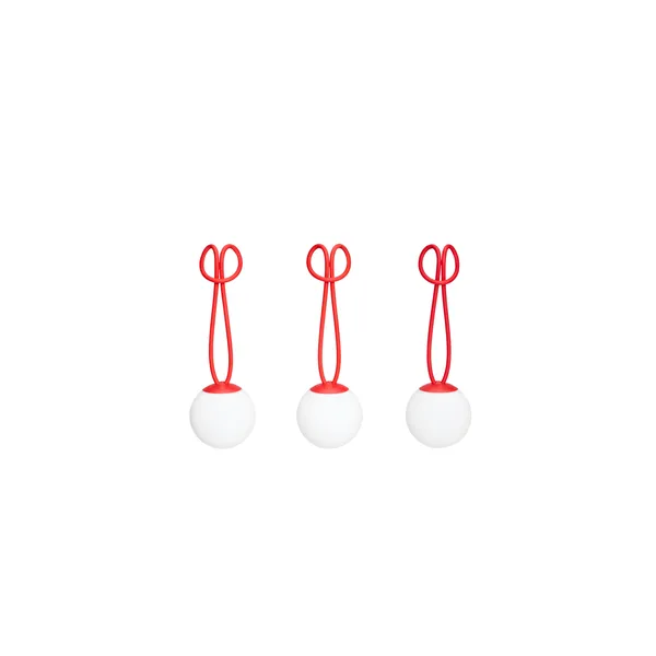 Bolleke Mini Draagbare Lamp Set van 3 Rood