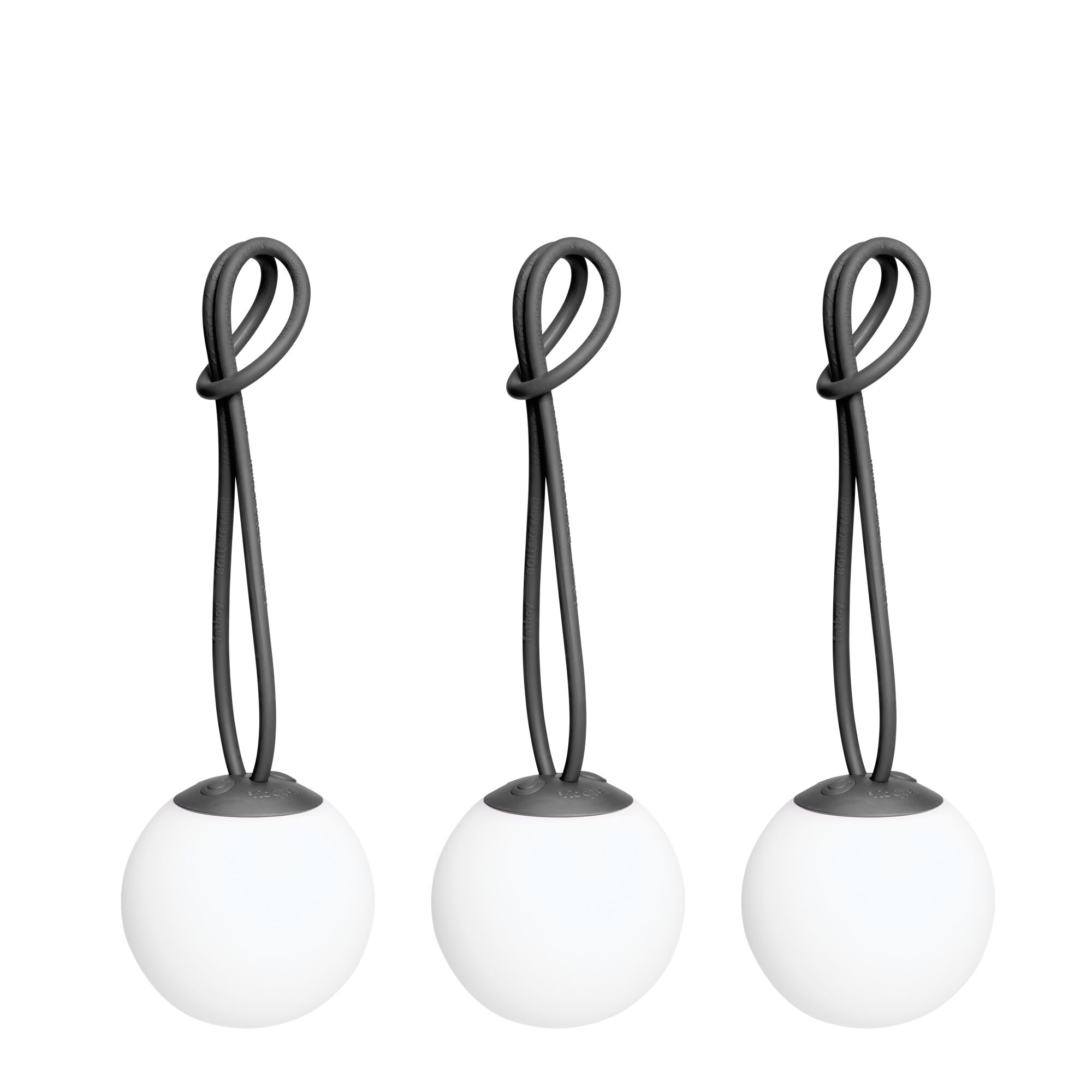 Bolleke Mini Transportabel Lampe Sæt af 3 Antracit