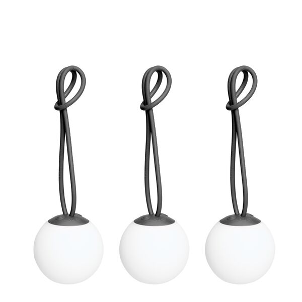 Bolleke Mini Draagbare Lamp Set van 3 Antraciet
