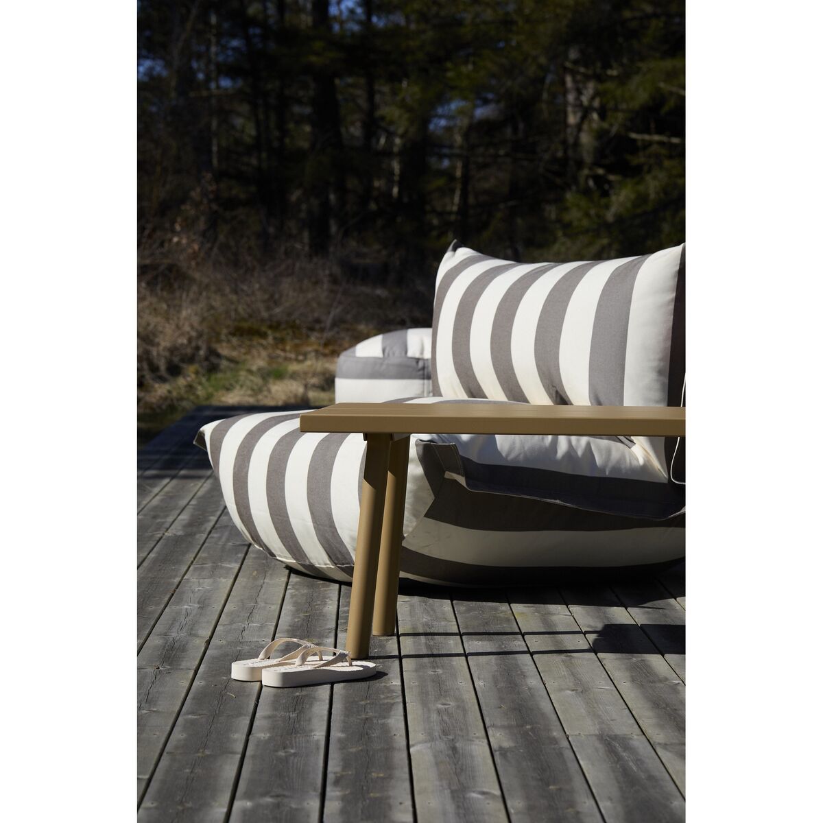 The BonBaron Fauteuil D'extérieur Stripe Cacao