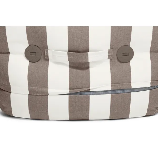 The BonBaron Outdoor Fauteuil Streep Cacao