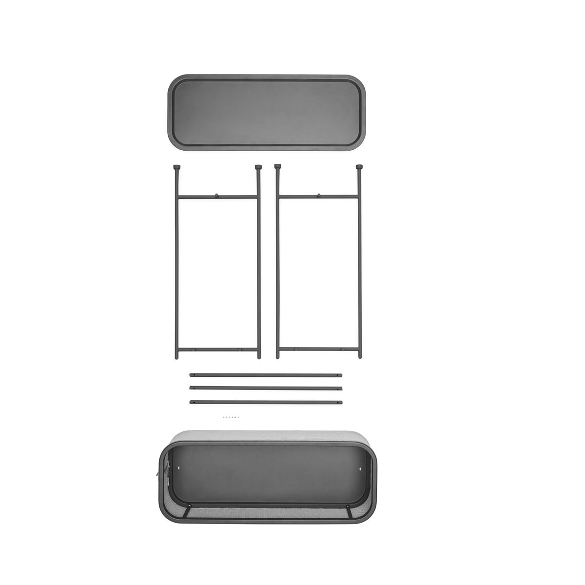 Adoreganizer Table de Rangement Loup Gris