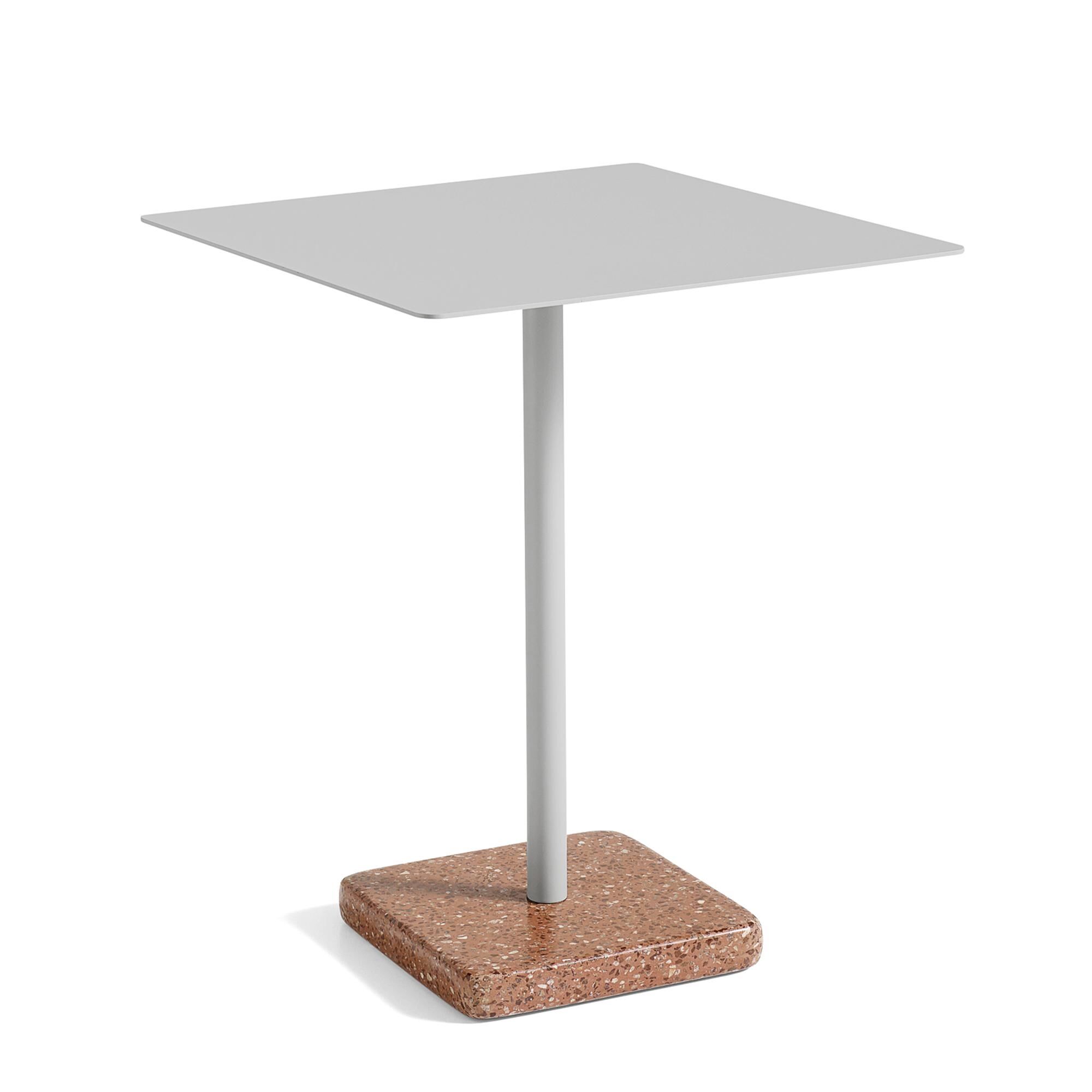 Terrazzo Utendørs Kafébord 60×60 Himmelgrå/ Rød Terrazzo