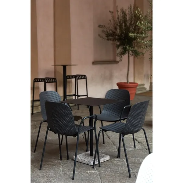 Terrazzo Outdoor Cafe Table 60x60 Anthrazit/ Grau Terrazzo