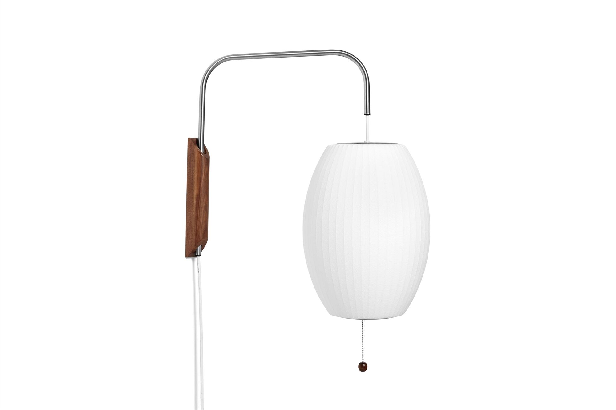Nelson Cigar V&auml;gglampa Liten Off-White med Sladd