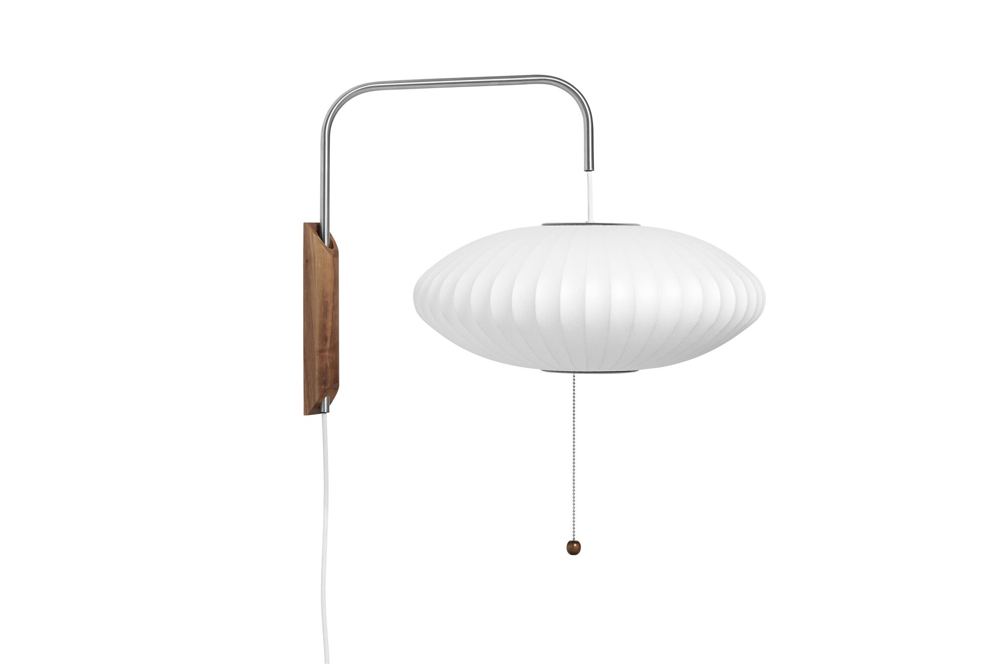 Nelson Saucer V&auml;gglampa Liten Off-White med Sladd