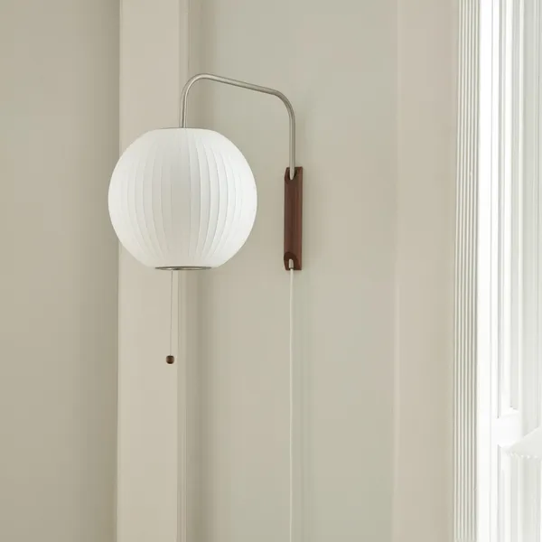 Nelson Saucer Applique Petite Off-White avec Câble