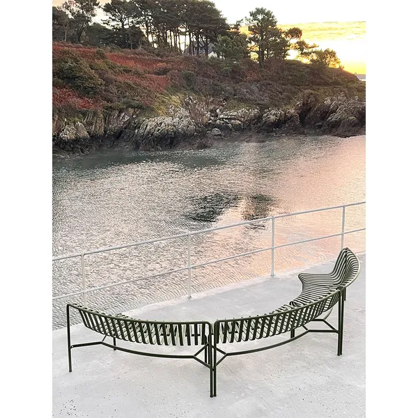 Palissade Park Dining Bench IN 1 Piece incl. Mounting Kit Non-Freestanding Olive