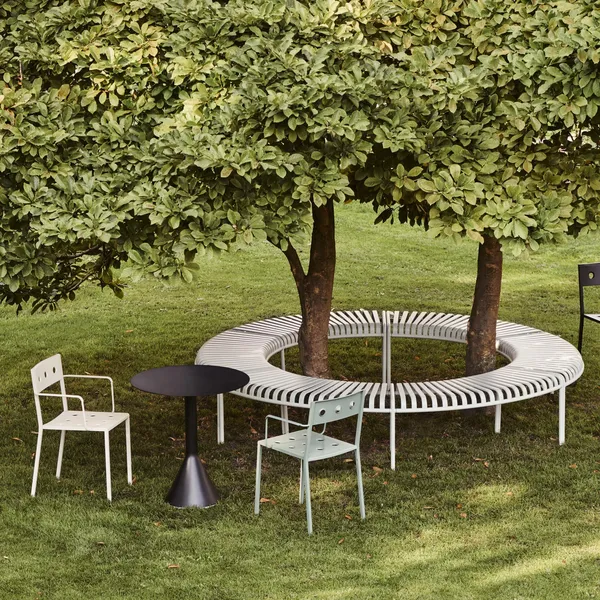 Palissade Park Bench Set of 2 Freestanding Anthracite