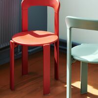 Rey Dining Chair Scarlet Red/Steelcut Trio 636