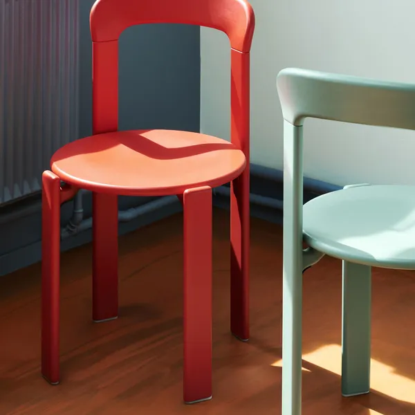 Rey Dining Chair Scarlet Red/Steelcut Trio 636
