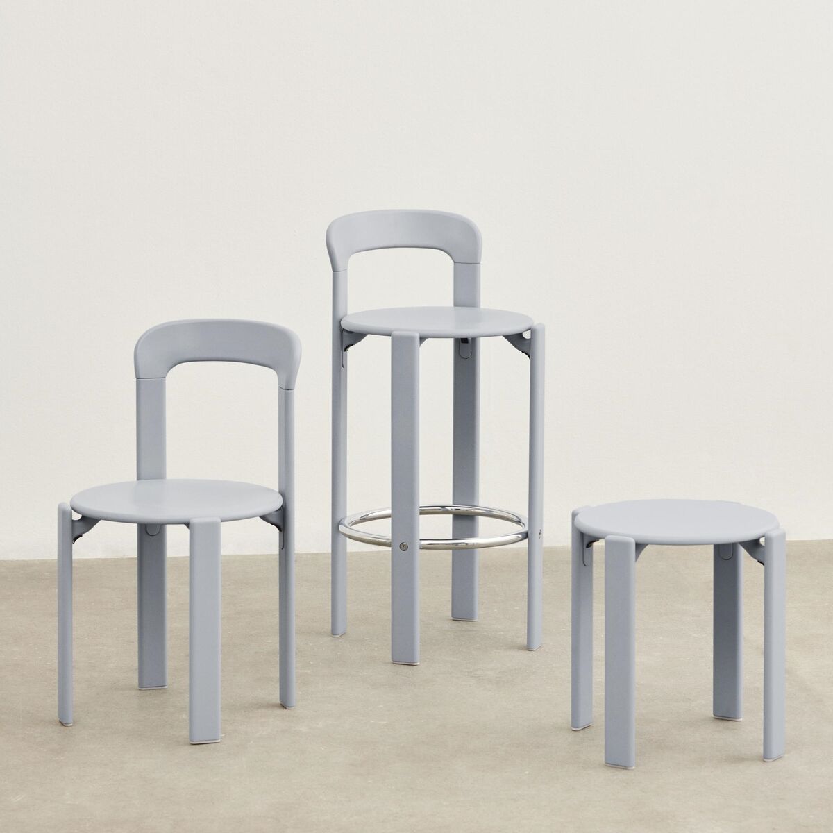 Rey Barstool H75 Slate Blue/Steelcut Trio 113