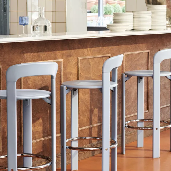 Rey Barstool H75 Slate Blue/Steelcut Trio 113