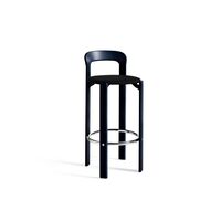Rey Bar Stool H75 With Upholstered Seat Deep Blue Water