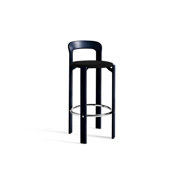 Rey Barhocker H75 mit Gepolstertem Sitz, Farbe: Tiefblau