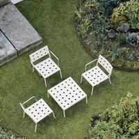 Balcony Dining Chair with Armrest Iron Red