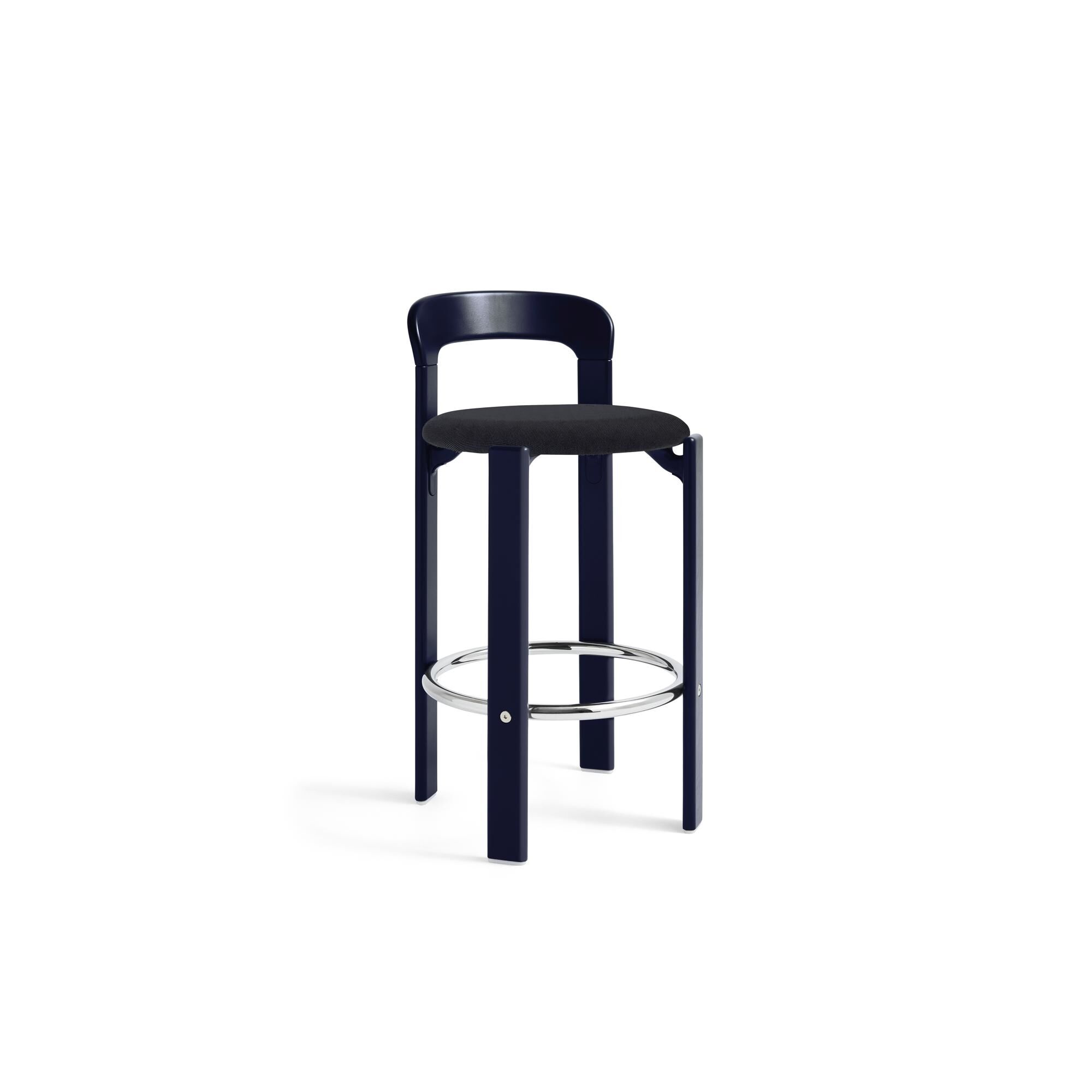 Rey Barhocker H65 mit Gepolstertem Sitz, Farbe: Tiefblau