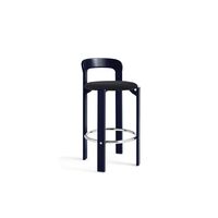 Rey Bar Stool H65 With Upholstered Seat Deep Blue Water