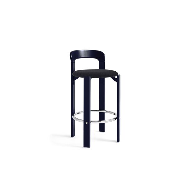 Rey Barhocker H65 mit Gepolstertem Sitz, Farbe: Tiefblau