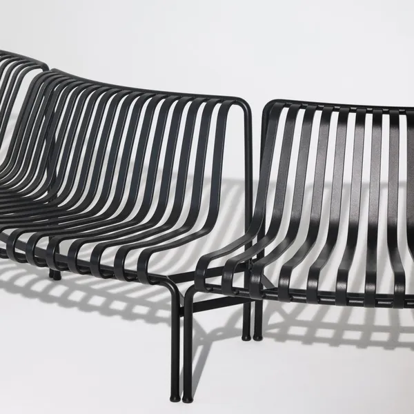 Palissade Park Dining Bench In/Out Beginner Set of 2 Anthracite