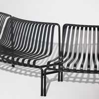 Palissade Park Dining Bench In/Out Beginner Set of 2 Anthracite