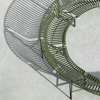 Palissade Park Dining Bench In/In Beginner Set of 2 Sky Gray