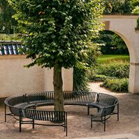 Palissade Park Dining Bench In/In Beginner Set of 2 Anthracite