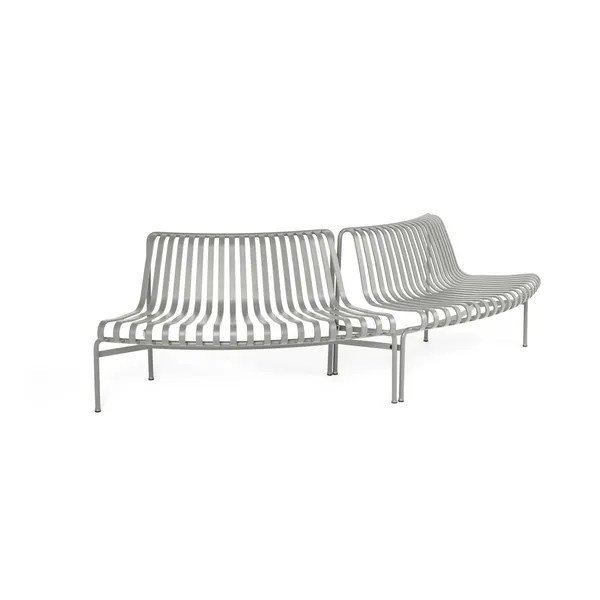 Palissade Park Dining Bench Out/Out Beginner Set of 2 Sky Gray