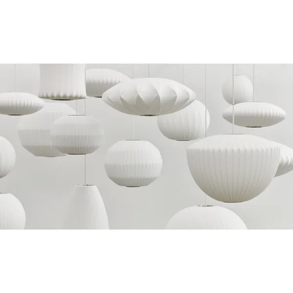 Nelson Angled Sphere Bubble Pendelleuchte Klein Off-White