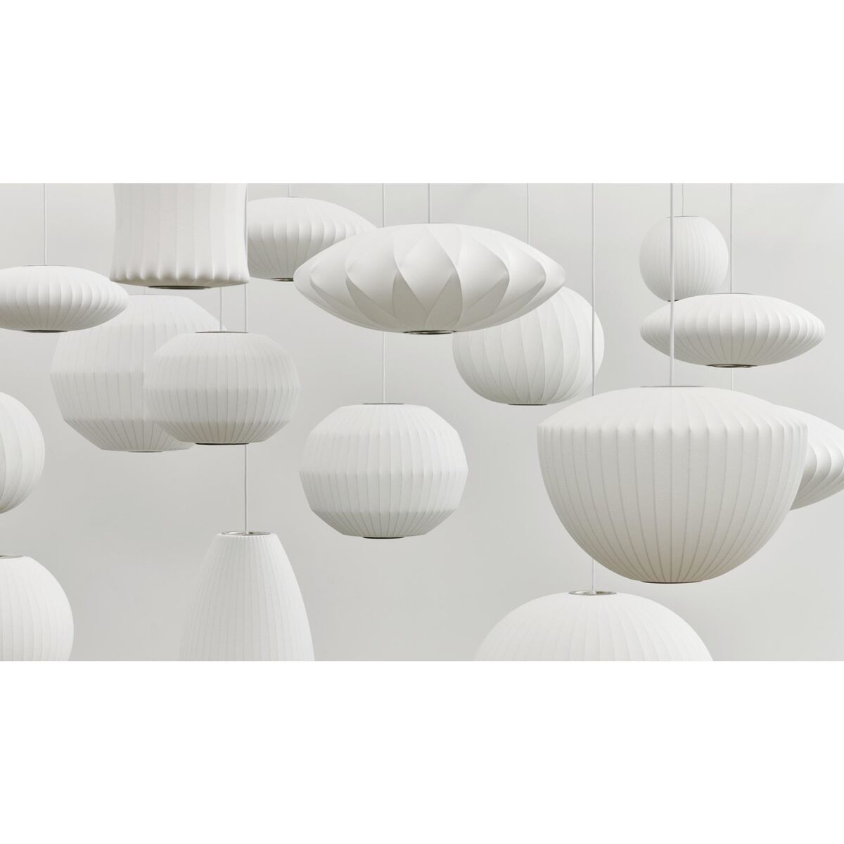 Nelson Angled Sphere Bubble Pendel Mellem Off-White