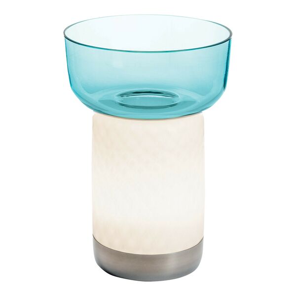 Bontá Transportabel Lampe Turkis Med Glasskål