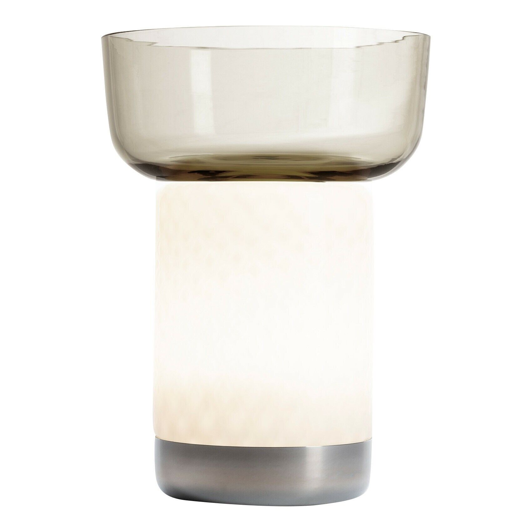 Bontá Bærbar Lampe Grå med Glassskål