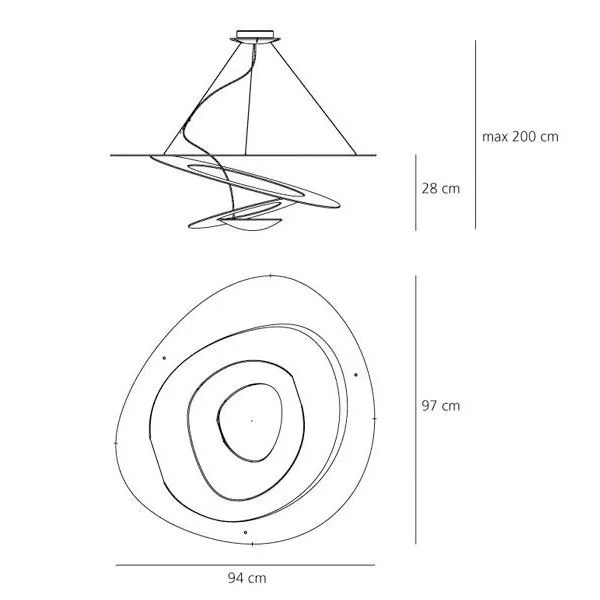 Pirce LED Hanglamp Wit