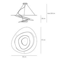 Pirce LED Hanglamp Wit