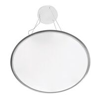 DISCOVERY Pendel Gennemsigtig Skærm/Satineret Aluminium Krop