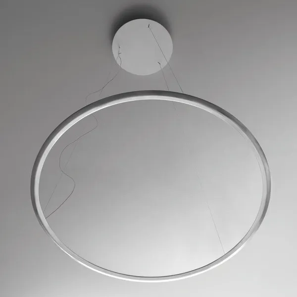 DISCOVERY Pendel Gennemsigtig Skærm/Satineret Aluminium Krop
